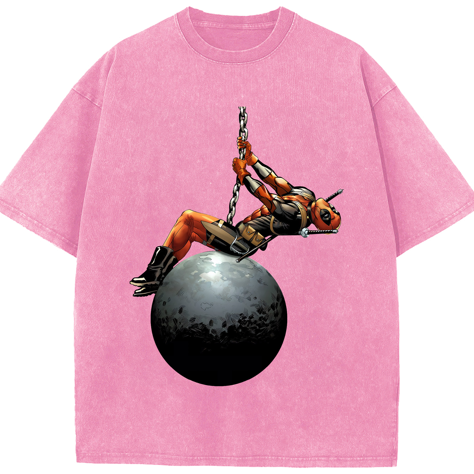（画像用） Deadpool デッドプール 綿100% ヴィンテージ風 半袖Tシャツ（フロントプリント）